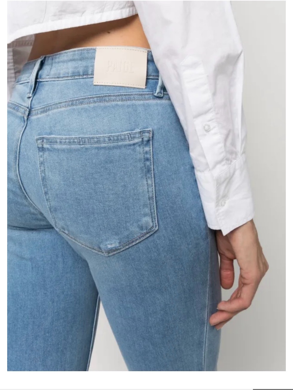 Paige Light Blue High-Rise Skinny Jeans